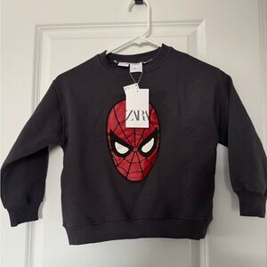 New Zara Kids Toddler Spider-Man Sweatshirt size 6